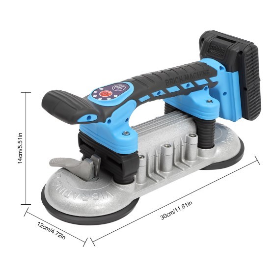 Tegelvibrator met 6 snelheden, 50-200 Hz/s, met zuignappen van 12 cm, handmatige tegelvibrator Tegelvibrator met 6 snelheden, 50-200 Hz/s, met zuignappen van 12 cm, handmatige tegelvibrator