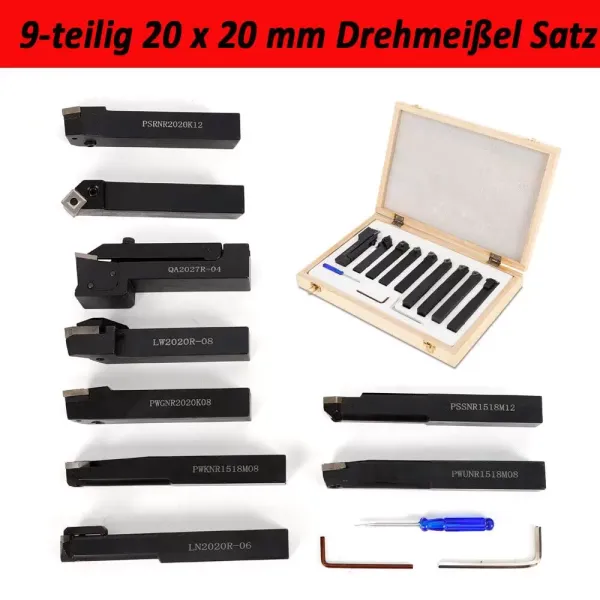 9-delige hardmetalen snijgereedschapset