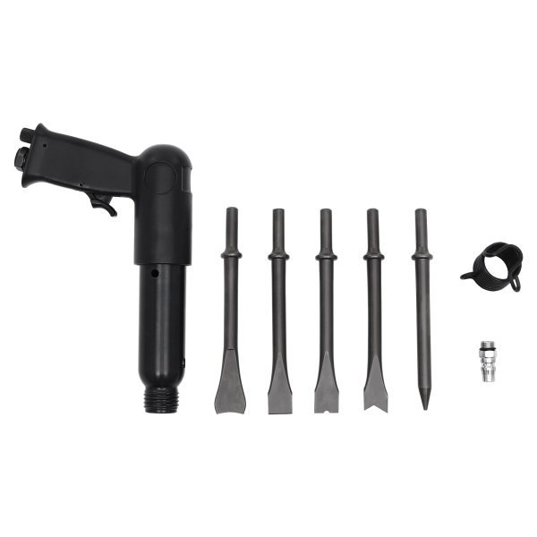 Luchthamerset, 9" x 6" luchthamerset met snelontgrendelingsbeugel, snel gesneden luchthamer met schop Luchthamerset, 9" x 6" luchthamerset met snelontgrendelingsbeugel, snel gesneden luchthamer met schop