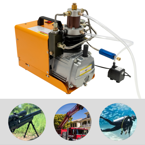 Draagbare PCP Luchtcompressor Pomp Hoge Druk Luchtcompressor Pomp Elektrische Luchtpomp 1.8KW 13.4*7.1*13.4in Oranje