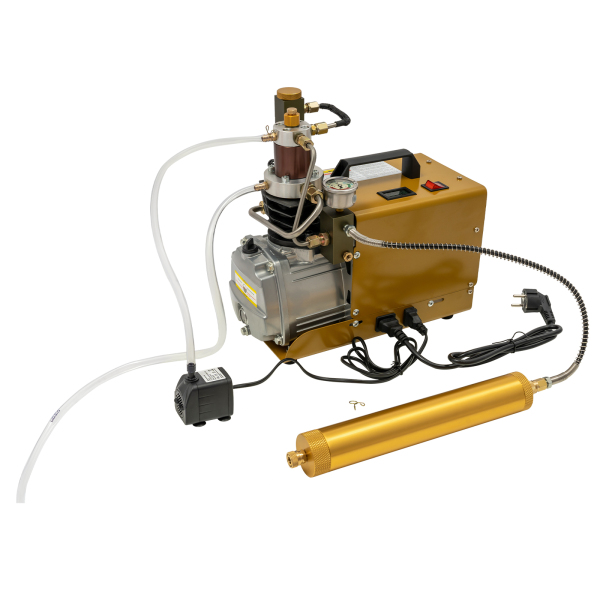 Hogedrukluchtpomp Hogedrukluchtcompressorpomp Elektrische luchtpomp Geschikt voor industriële pijpleidingtesten 13,4 * 7,1 * 13,4 inch Geel