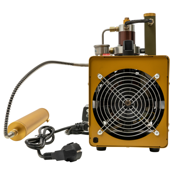 Hogedrukluchtpomp Hogedrukluchtcompressorpomp Elektrische luchtpomp Geschikt voor industriële pijpleidingtesten 13,4 * 7,1 * 13,4 inch Geel