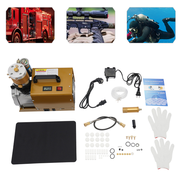 Draagbare PCP-luchtcompressor, hogedrukluchtcompressorpomp, elektrische luchtpomp - verbeterde en verbeterde versie Model Europese stekker 220V Draagbare PCP-luchtcompressor, hogedrukluchtcompressorpomp, elektrische luchtpomp - verbeterde en verbeterde versie Model Europese stekker 220V