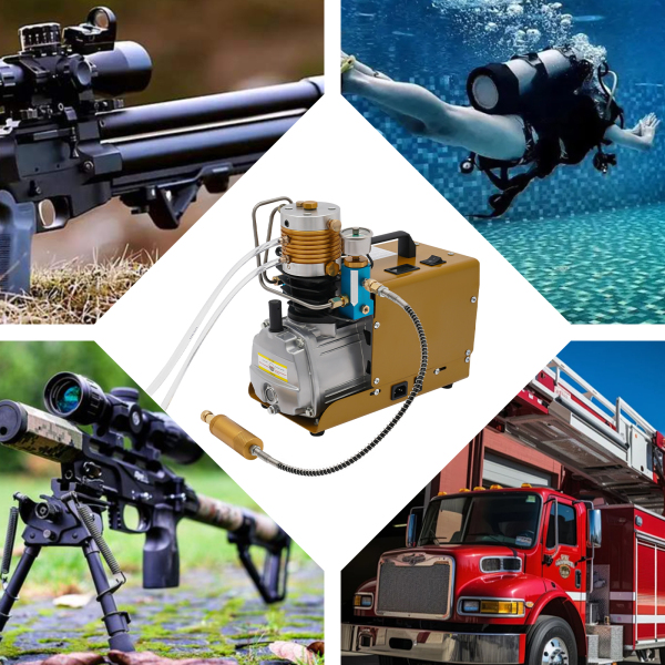 Draagbare PCP-luchtcompressor, hogedrukluchtcompressorpomp, elektrische luchtpomp - Super Set Pressure-versie Model Europese stekker 220V