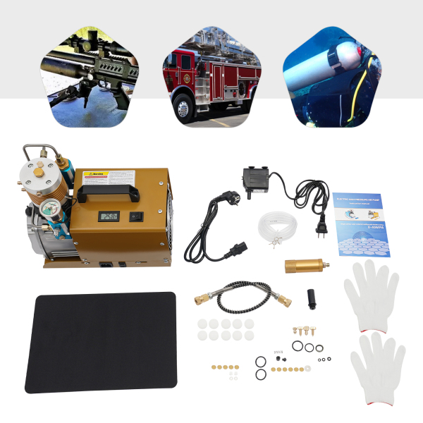Draagbare PCP-luchtcompressor, hogedrukluchtcompressorpomp, elektrische luchtpomp - Super Set Pressure-versie Model Europese stekker 220V