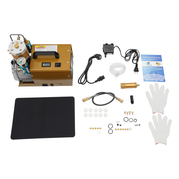 Draagbare PCP-luchtcompressor, hogedrukluchtcompressorpomp, elektrische luchtpomp - Super Set Pressure-versie Model Europese stekker 220V