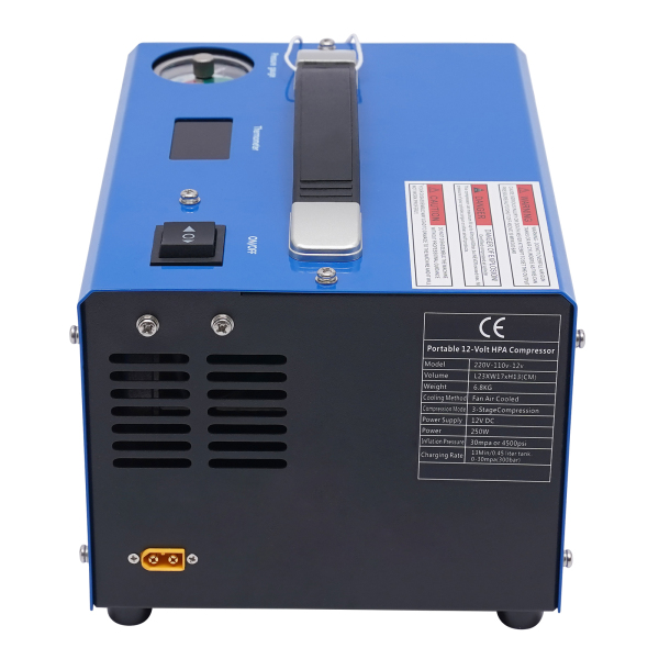 4500psi PCP luchtpompcompressor, hogedruk 30MPa/300Bar, 250W pomp, met transformator