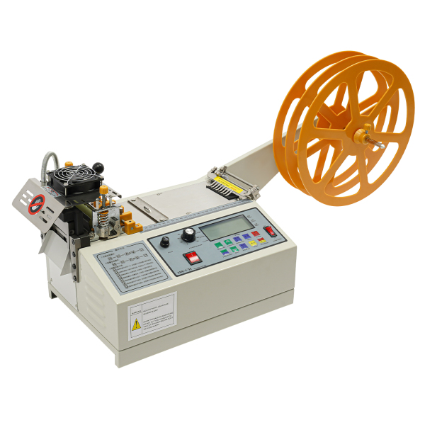400W 220V Webbing Snijmachine Automatische Warme en Koude Tape Snijder Automatische Lint Band Stof Snijder 15.75*11.8*11in Wit