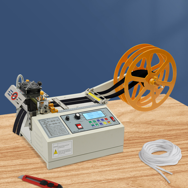 400W 220V Webbing Snijmachine Automatische Warme en Koude Tape Snijder Automatische Lint Band Stof Snijder 15.75*11.8*11in Wit