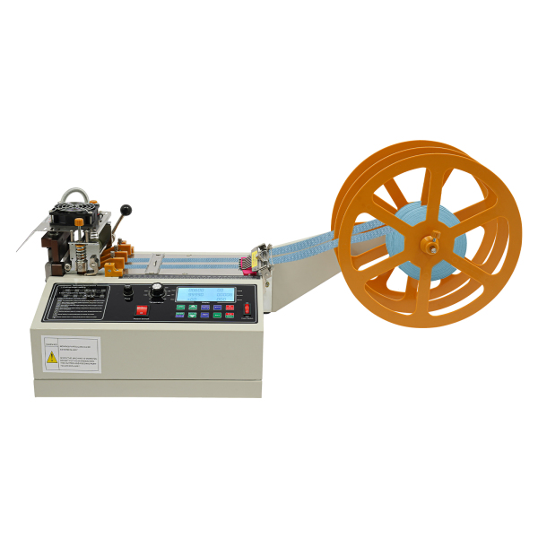Webbing snijmachine, automatische warme en koude tape snijder, automatische lintband stof snijder