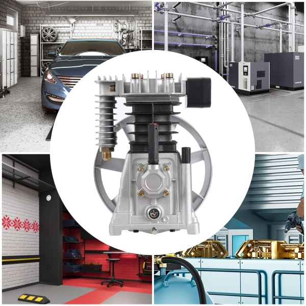 2,2 kW 2065-3 PK Gesmeerde luchtpompkop 3 PK Cilinder 250 l/min