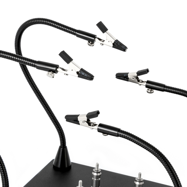 Helpende handen Soldeerklemstation 3X LED-vergrootglaslamp met magnetische PCB-printplaathouder Robuuste basis met flexibel Helpende handen Soldeerklemstation 3X LED-vergrootglaslamp met magnetische PCB-printplaathouder Robuuste basis met flexibel