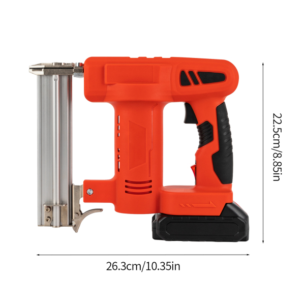 2 in 1 nietmachine, elektrische nietmachine met batterij en oplader, nietmachine op batterijen, rood