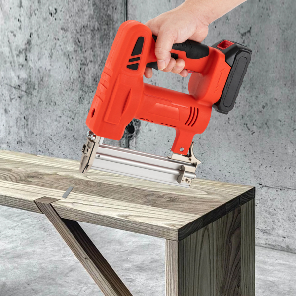 2 in 1 nietmachine, elektrische nietmachine met batterij en oplader, nietmachine op batterijen, rood 2 in 1 nietmachine, elektrische nietmachine met batterij en oplader, nietmachine op batterijen, rood