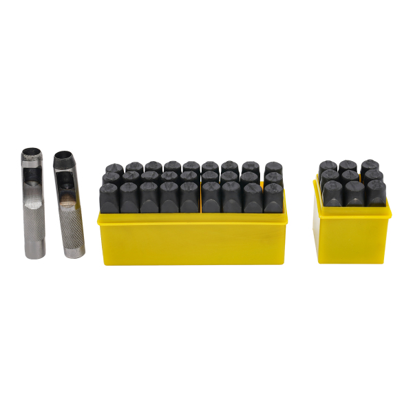 Set van 36, Handmatige Metalen Stempel Pons Set, Stalen Letter Ponsen Tool, Stalen Letter Ponsen Tool