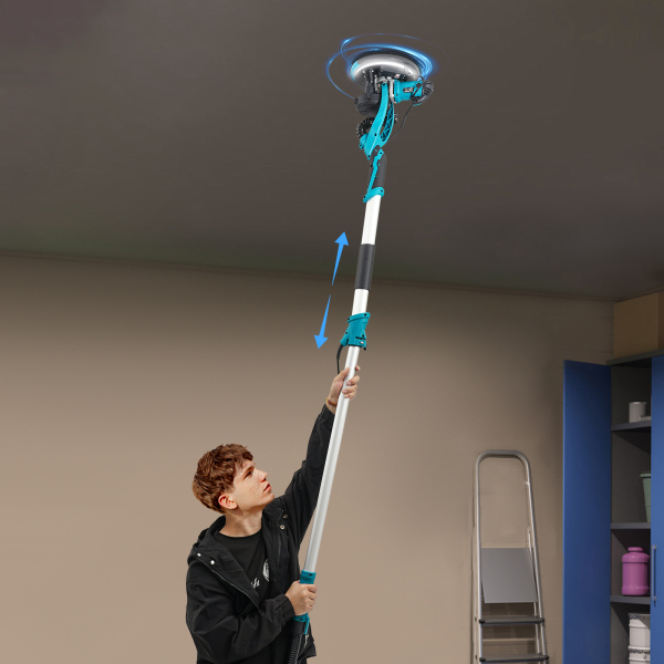 Elektrische plafond- en muurschuurmachine met stofafzuiging, variabele snelheid gipsplaatschuurmachine, elektrische stofvrije gipsplaatschuurmachine