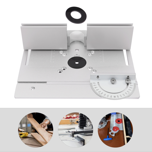 Freestafel insteekplaat Flip Plate voor houtgraveermachine (zilver)