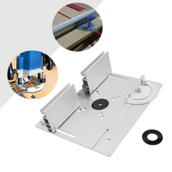 Freestafel insteekplaat Flip Plate voor houtgraveermachine (zilver)