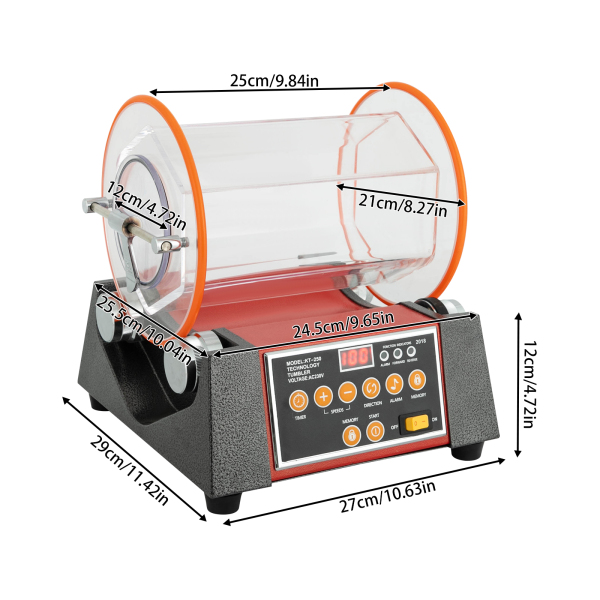Polijstmachine, sieradenpolijstmachine, digitale displaypolijstmachine voor sieraden, staal, ijzer, koper, zink, aluminium