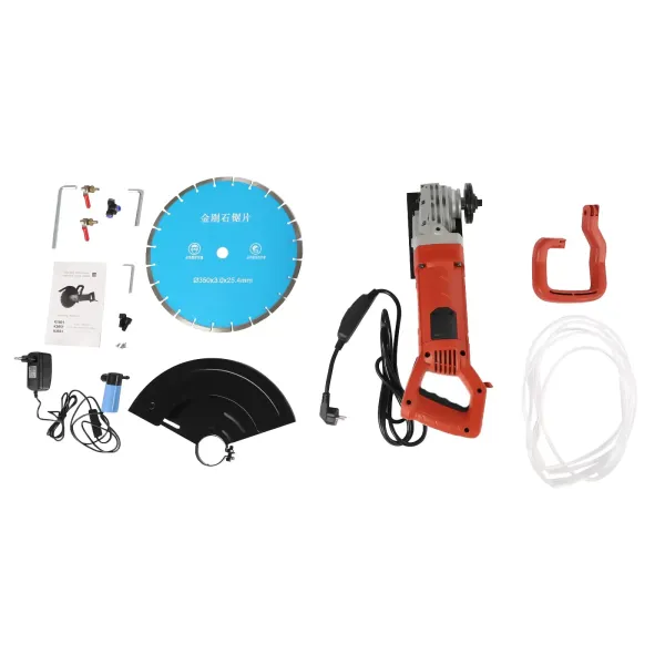 3000 W elektrische muurfrees met zaagblad voor het zagen van baksteen, beton, zaagdiepte 13,5 cm 3000 W elektrische muurfrees met zaagblad voor het zagen van baksteen, beton, zaagdiepte 13,5 cm