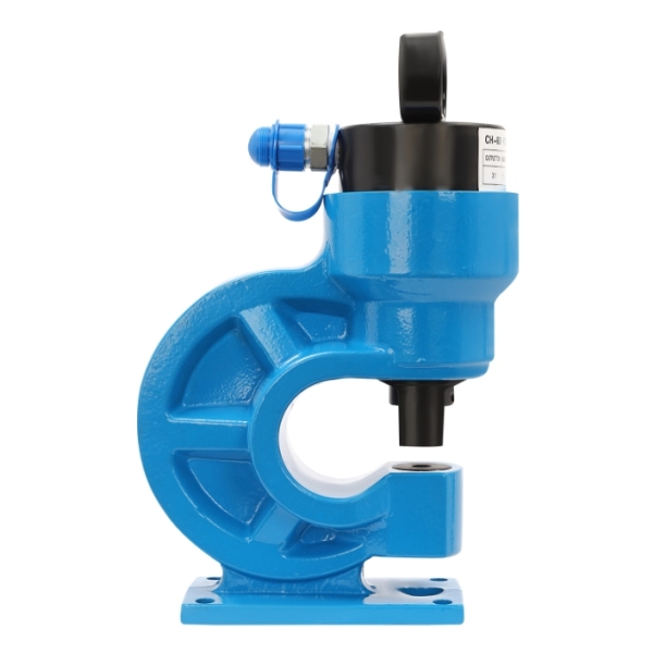 CH-60 hydraulische ponspers, ontwerp met enkele olieretour, 4 ponsmatrijzen, blauw