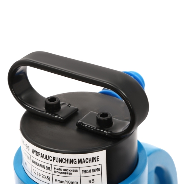 CH-60 hydraulische ponspers, ontwerp met enkele olieretour, 4 ponsmatrijzen, blauw