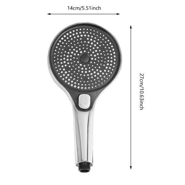 Mengkraan Douche Bad Set, Badkraan met Handdouche, Wandkraan Bad met Douchekop - Zilver