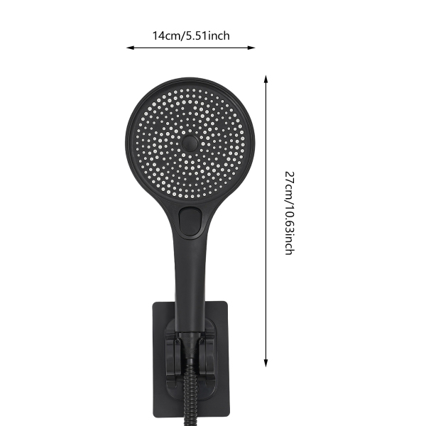 Mengkraan Douche Bad Set, Badkraan met Handdouche, Wandkraan Bad met Douchekop - Zwart
