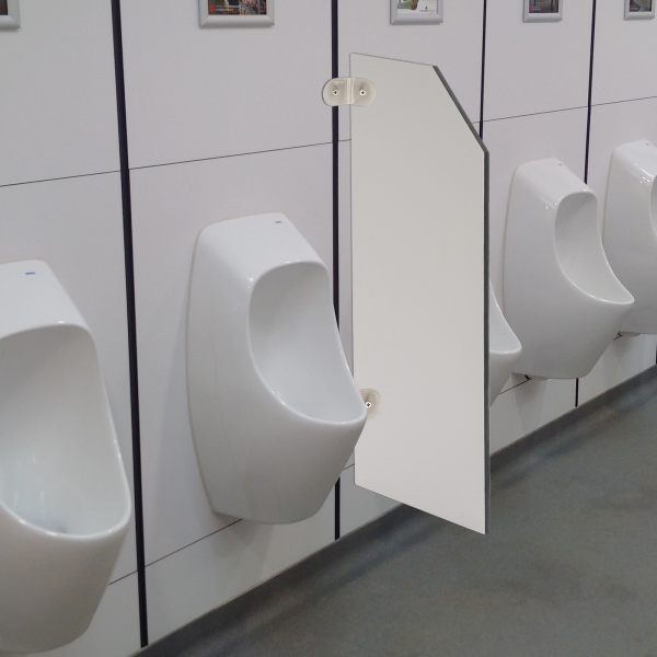 Urinoirscherm Toilet Partitie, Wandmontage Mannen Urinoir Partitie Scherm, Urinoir Partitie Verdeler Scherm - Afgeschuind Lichtgrijs Urinoirscherm Toilet Partitie, Wandmontage Mannen Urinoir Partitie Scherm, Urinoir Partitie Verdeler Scherm - Afgeschuind Lichtgrijs