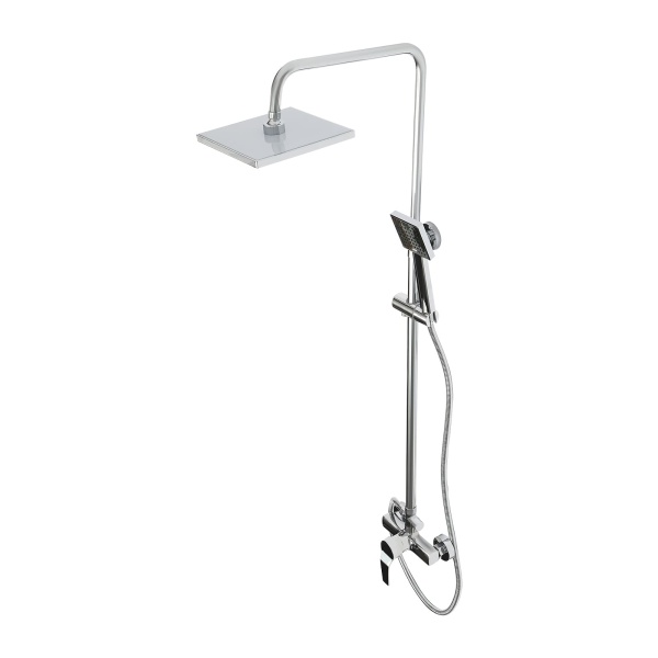 Douchesysteem met thermostaat, regendouche, doucheset, handdouche, douchepaneel, regendouche, massage, douchekraan (zilver) Douchesysteem met thermostaat, regendouche, doucheset, handdouche, douchepaneel, regendouche, massage, douchekraan (zilver)