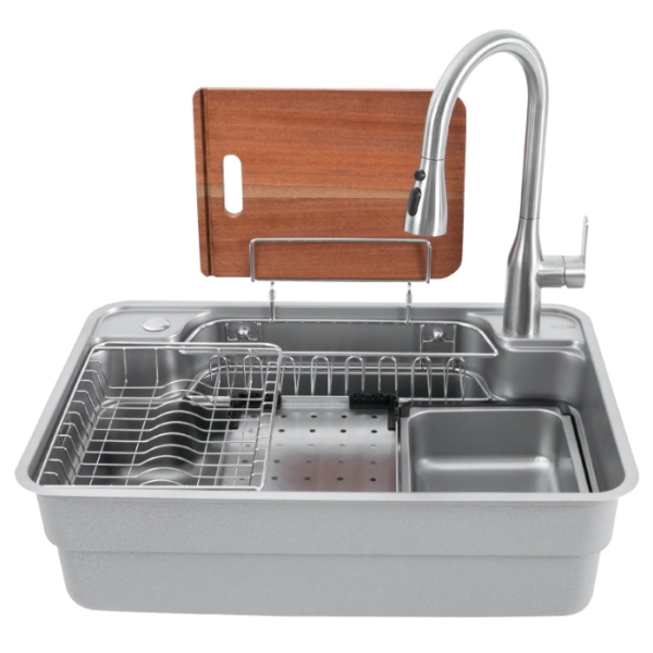 700*480*230mm 304 roestvrijstalen aanrecht, met accessoires, belasting 100kg, geschikt voor restaurants en hotels