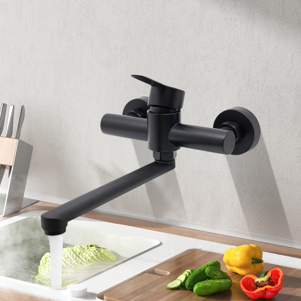 RVS wandmontage keukenkranen warm en koud water wandkranen zowel koud als warm
