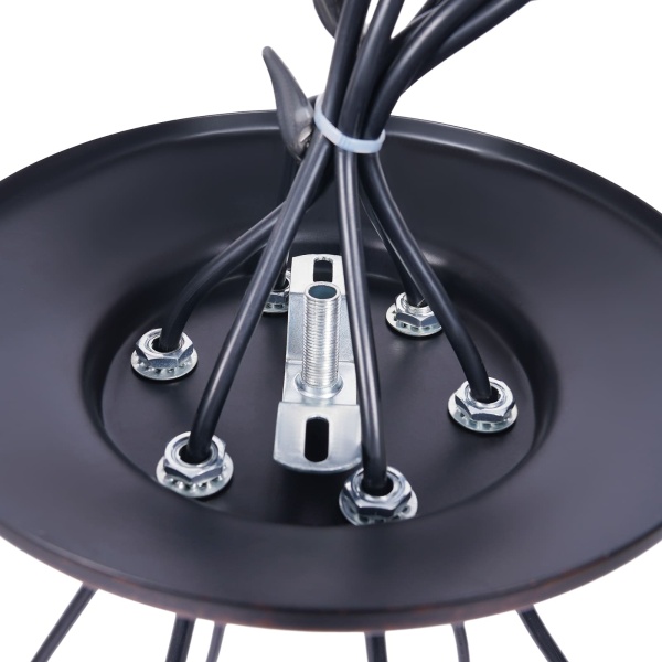 IJzeren LED-lamp - Retro metalen E27 lampdetails - 6 wielen - Hangend ontwerp in loftstijl
