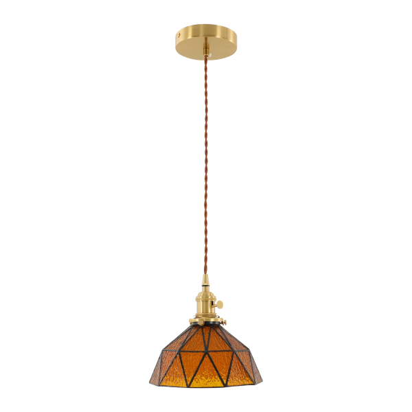 Kroonluchter, tafellamp, woonkamerkroonluchter, plafondlamp, keuken, hal, amber