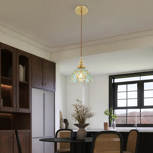 Moderne hanglamp Plafondlamp Hoogte Verstelbare hanglamp Geschikt voor een Eetkamer Keuken Eilanden Keuken Gang E27 Lake Blue