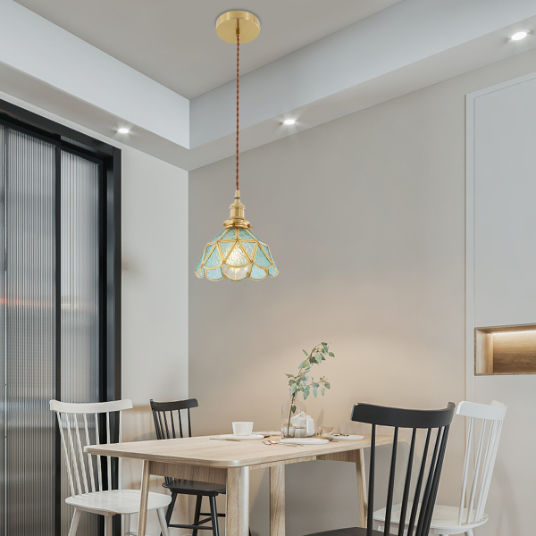 Moderne hanglamp Plafondlamp Hoogte Verstelbare hanglamp Geschikt voor een Eetkamer Keuken Eilanden Keuken Gang E27 Lake Blue
