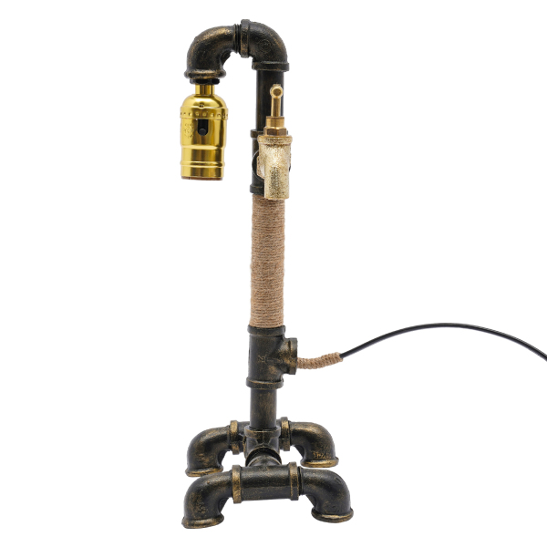 Tafellamp Bureaulamp Creatieve industriële waterleidinglamp voor nachtkastje (geen lamp) Tafellamp Bureaulamp Creatieve industriële waterleidinglamp voor nachtkastje (geen lamp)