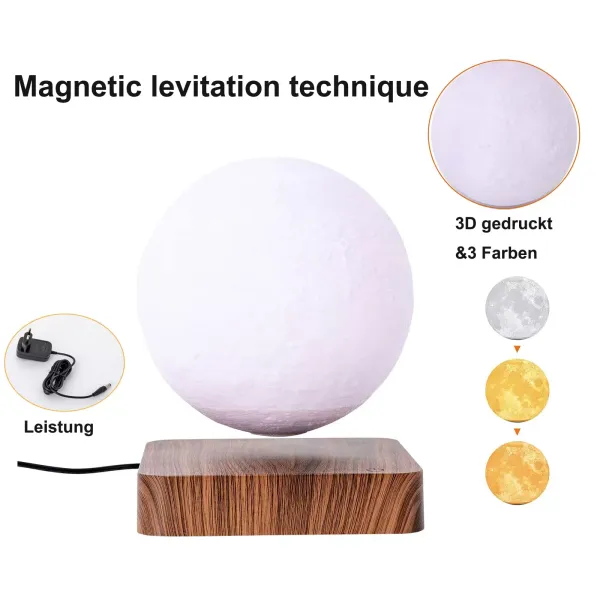 3 kleuren levitatie maanlamp - 3D-print maanlamp tafelnachtlampje
