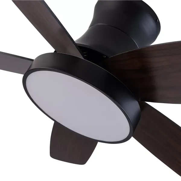 42 inch ventilatorkroonluchter-BT258 zwartbruin-driekleurig licht met frequentieomzetting en afstandsbediening