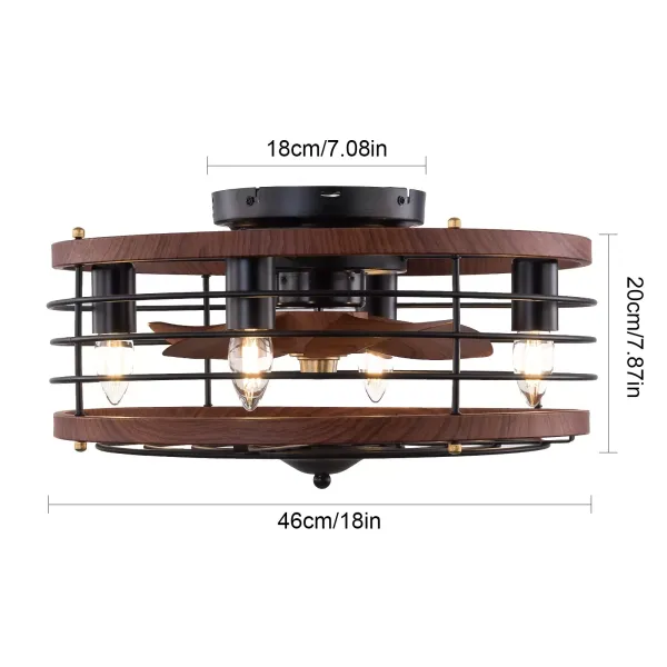 18 inch ventilatorpendel BT263 Plafond Bruin - Zonder lichtbron