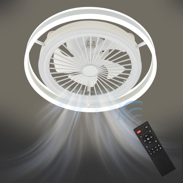 Moderne plafondventilator 36W met afstandsbediening, dimbare verlichting, ventilator LED-licht