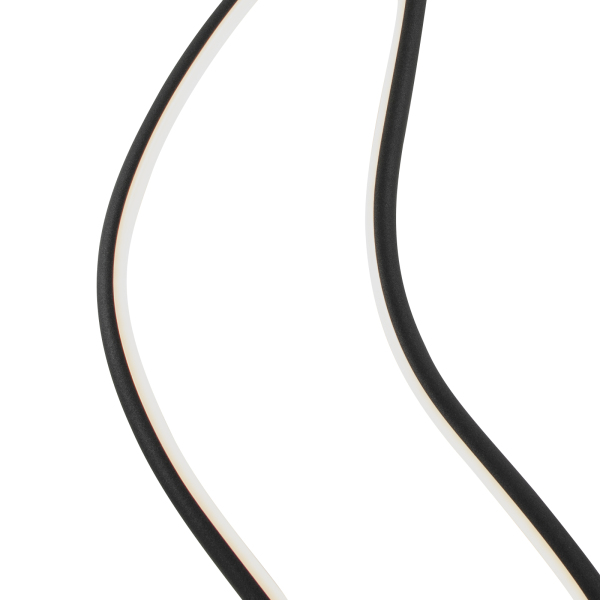 51,18 inch staande lamp spiraallamp LED staande lamp met lang netsnoer stabiele voet voor woonkamers restaurants zwart