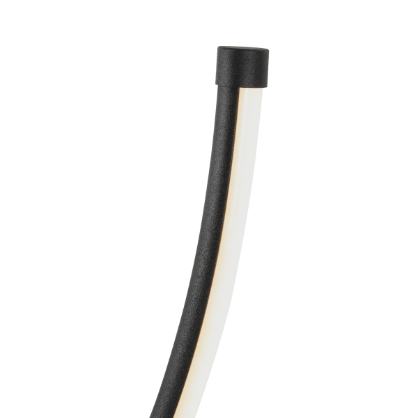51,18 inch staande lamp spiraallamp LED staande lamp met lang netsnoer stabiele voet voor woonkamers restaurants zwart