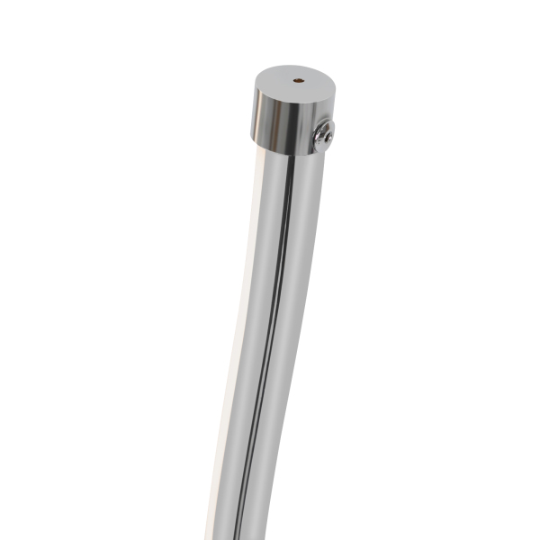 51,18 inch staande lamp spiraallamp LED staande lamp met lang netsnoer stabiele voet voor woonkamers restaurants zilver