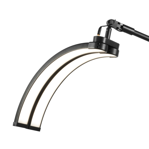 40W Zwart 28in Half Moon Light, Half Moon Lamp met Telefoonstandaard, Verstelbare Half Moon Light
