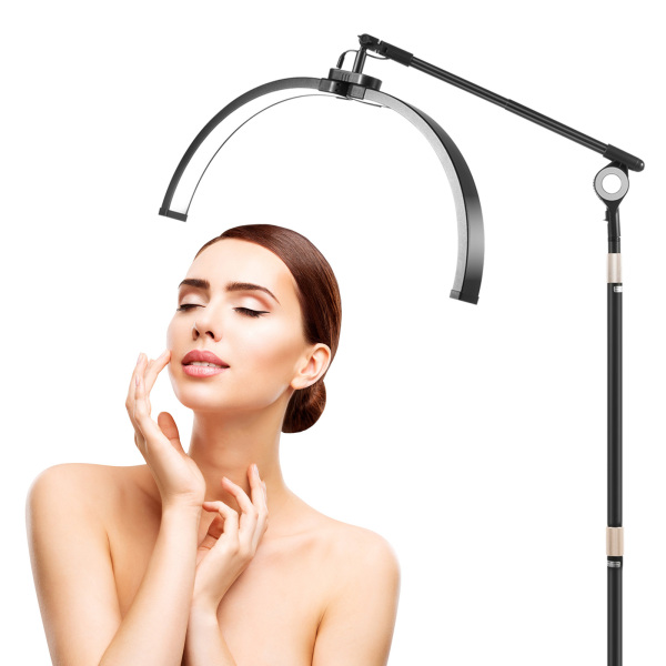 40W Zwart 28in Half Moon Light, Half Moon Lamp met Telefoonstandaard, Verstelbare Half Moon Light