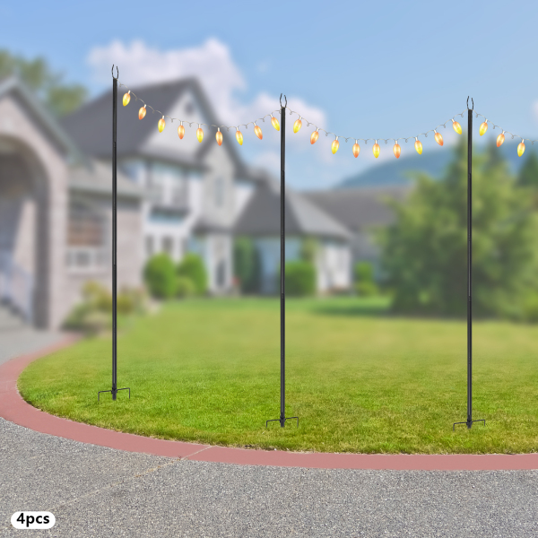Buiten hangende lichtmasten, patio verlichtingsstandaard, verlichtingsstandaard voor feesten, Kerstmis, bruiloft