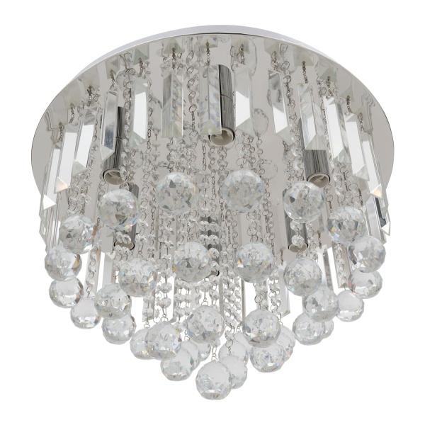 Kristallen plafondlamp 48 cm heldere moderne LED ronde kristallen kroonluchter kroonluchter hanglamp