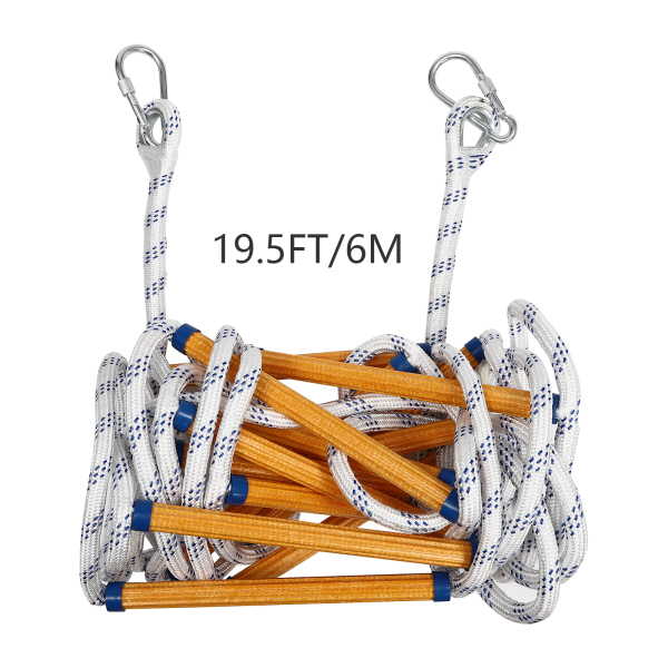 19.7FT Reddingsladder Touwladder Multifunctionele noodladder Zware reddingsladder voor snel gebruik bij brandrampen 19.7FT Reddingsladder Touwladder Multifunctionele noodladder Zware reddingsladder voor snel gebruik bij brandrampen