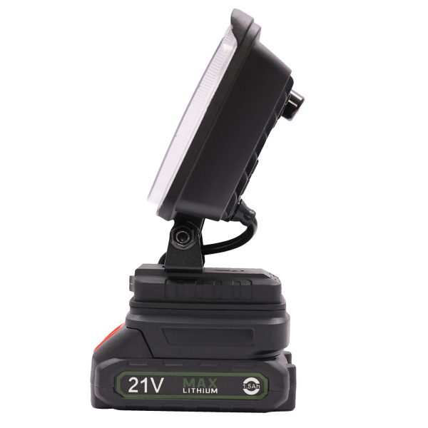 LED Werklamp, Draagbare LED Verlichting, Snoerloze LED Verlichting, Brandduur: Ongeveer 6 uur, 48W, Zwart